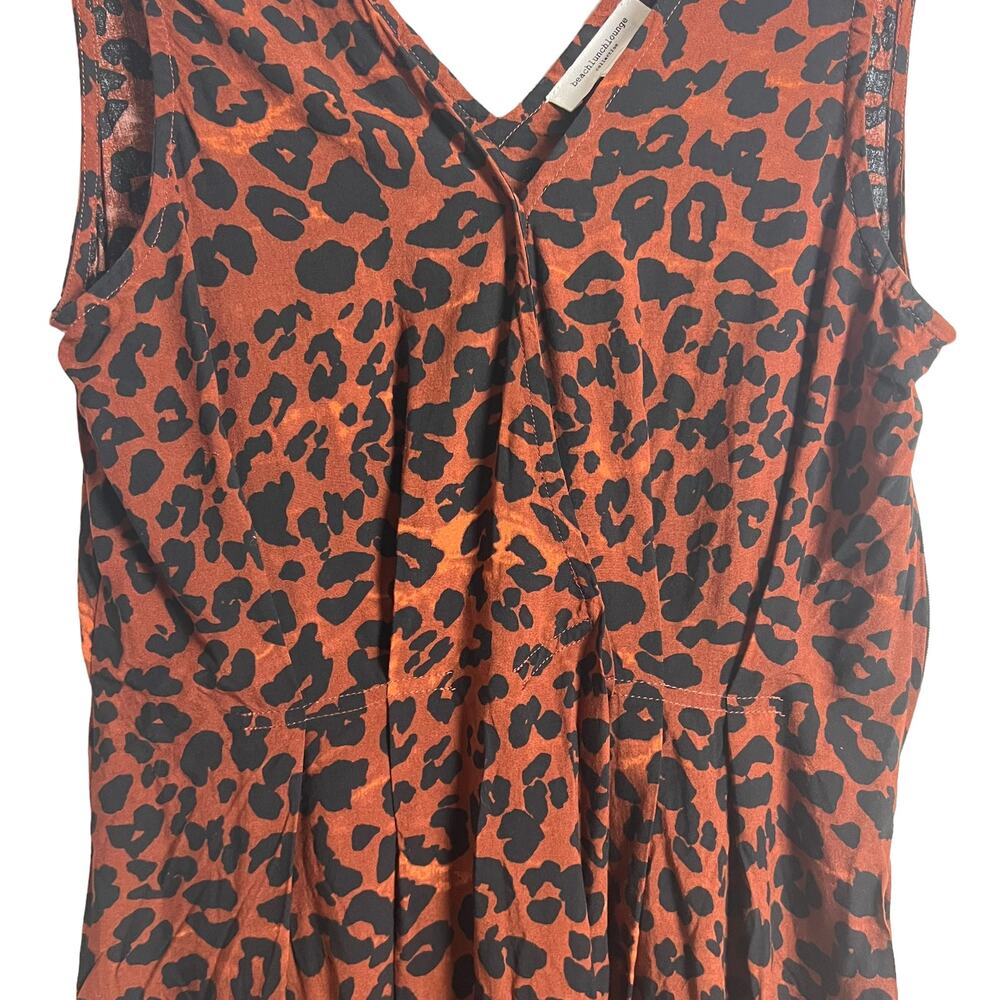 BeachLunchLounge Anais Faux Wrap Leopard Animal Print Asymmetric Dress S - Picture 3 of 9